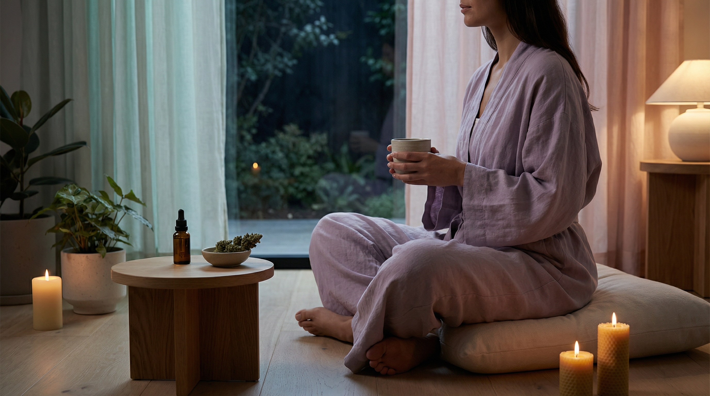 Combining cannabis with calming rituals can enhance its sleep-supporting effects