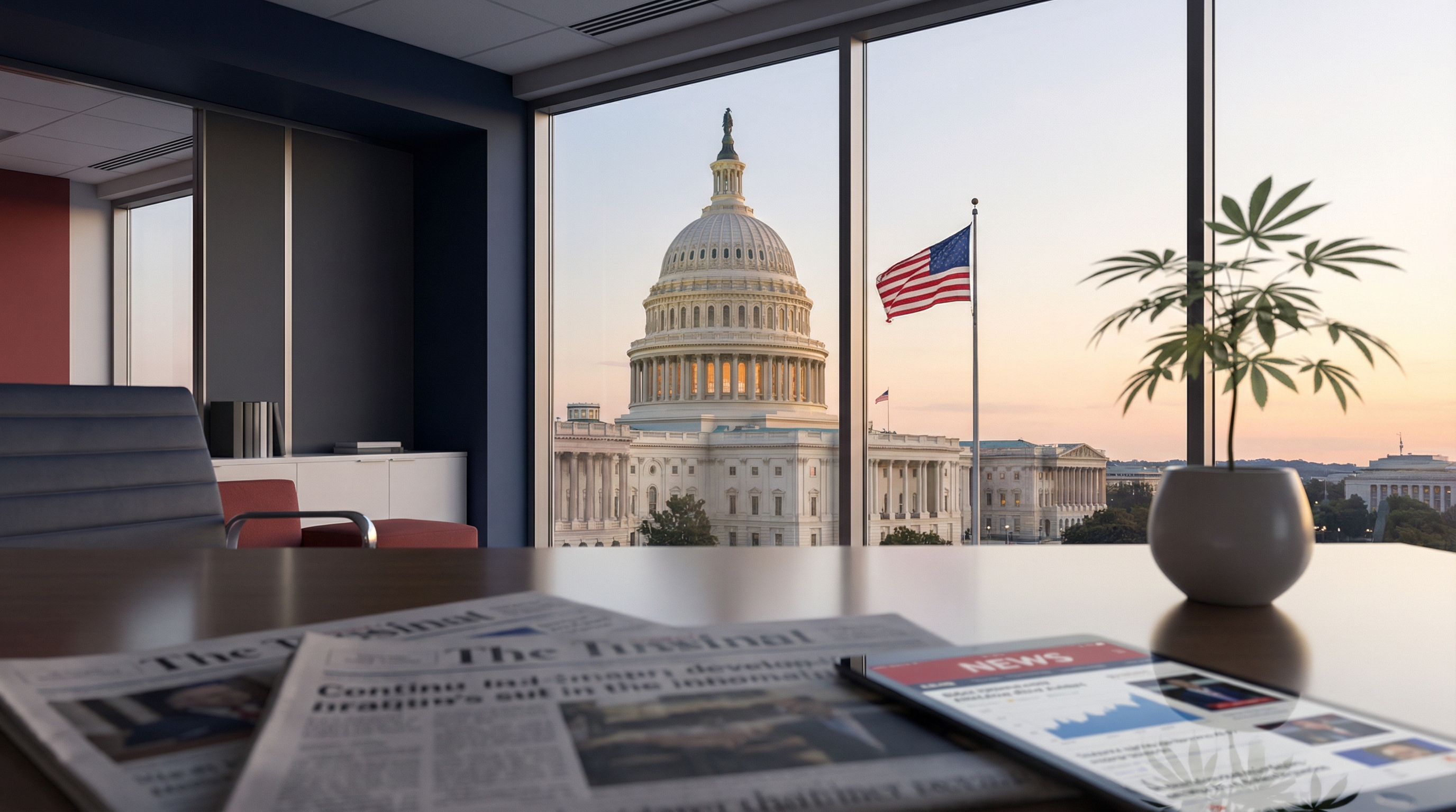 Federal cannabis policy continues to evolve toward reform - timely, important, trustworthy, authoritative style illustration for Cannabis Legalization in the United States (2026): Complete State-by-State Guide