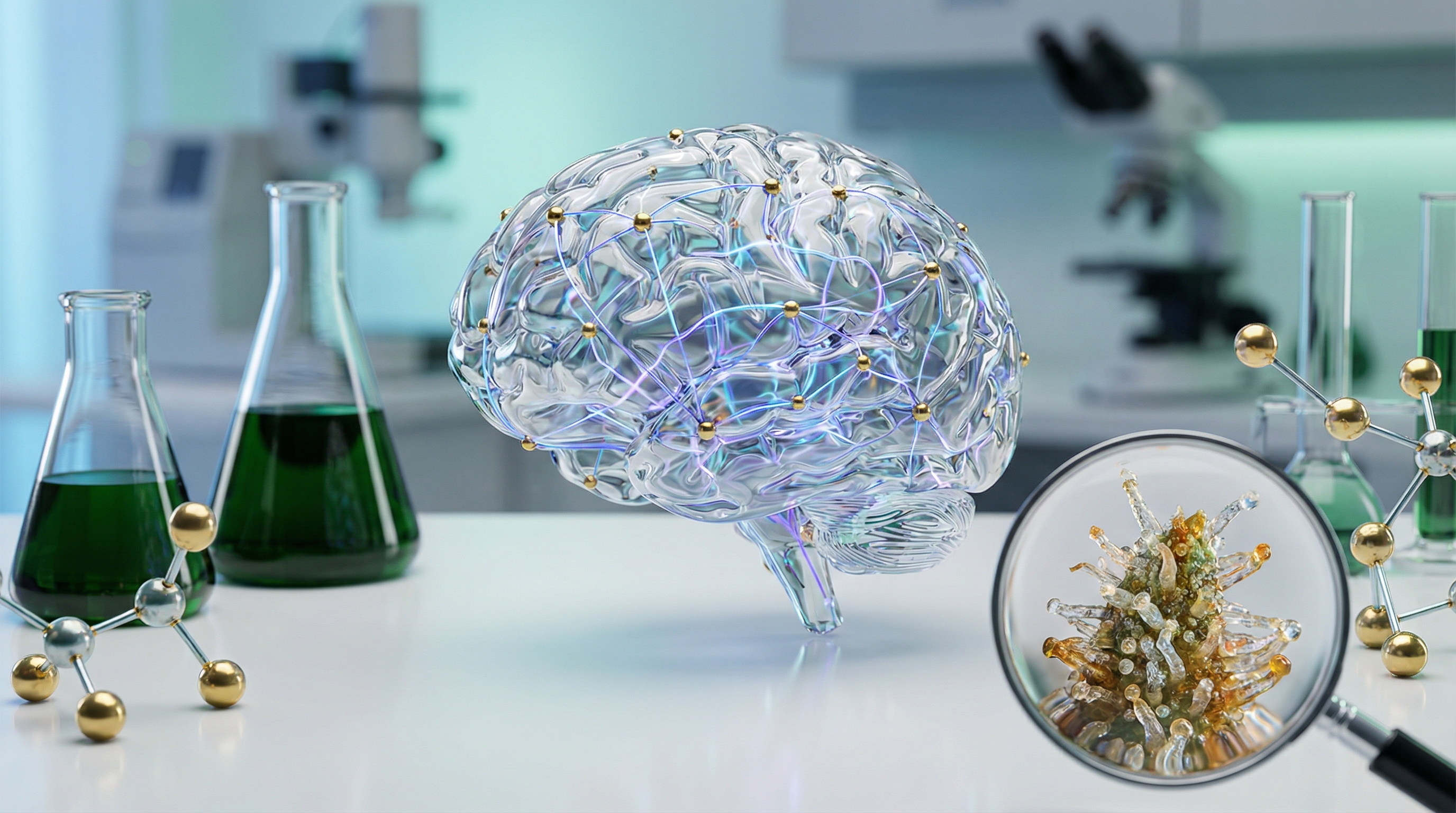 CB1 receptors are concentrated in the brain, forming a network that responds to cannabinoids - authoritative yet accessible, modern, professional style illustration for The Endocannabinoid System: Your Body's Hidden Cannabis Network