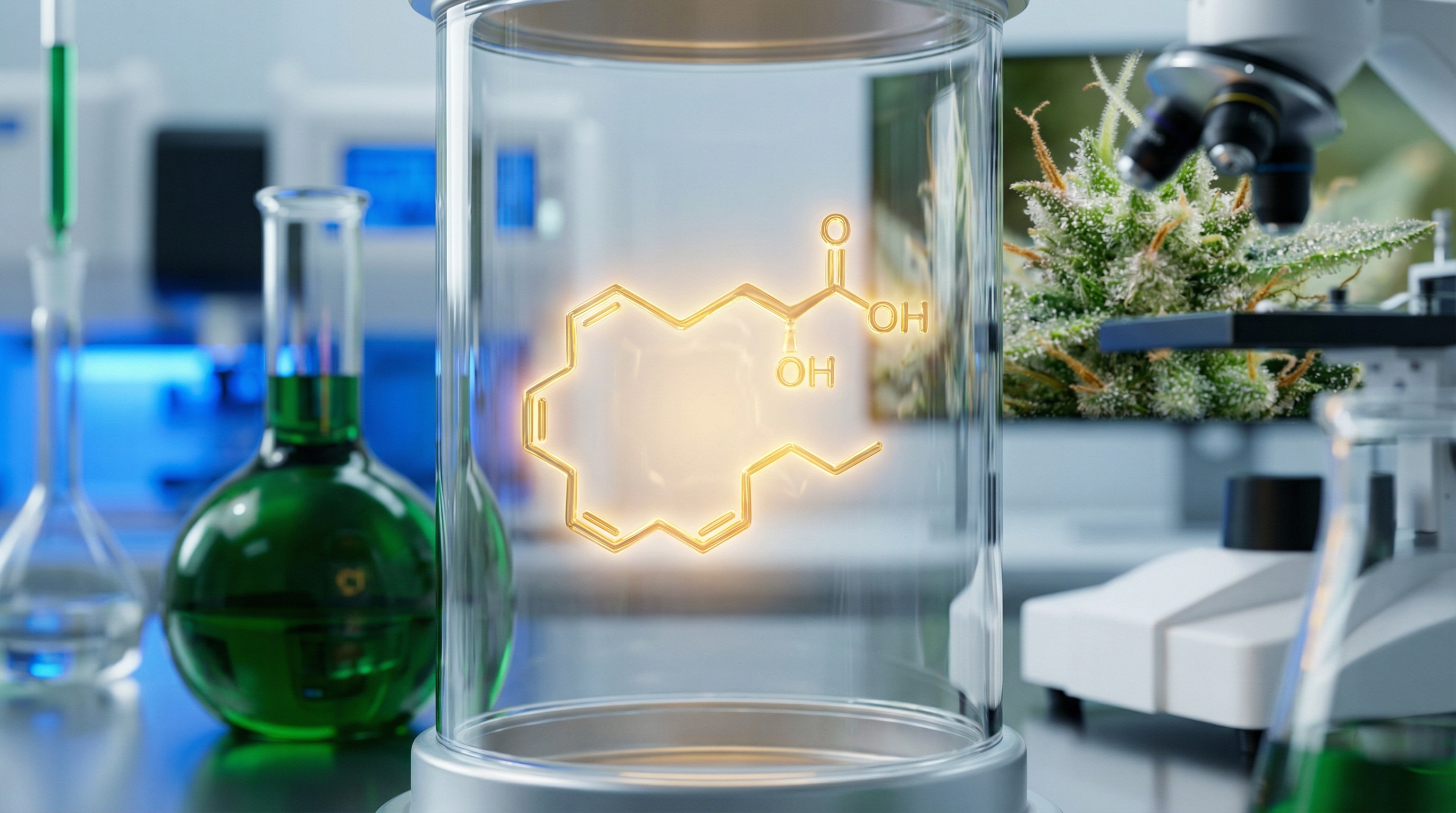 Anandamide, the  - authoritative yet accessible, modern, professional style illustration for The Endocannabinoid System: Your Body's Hidden Cannabis Network