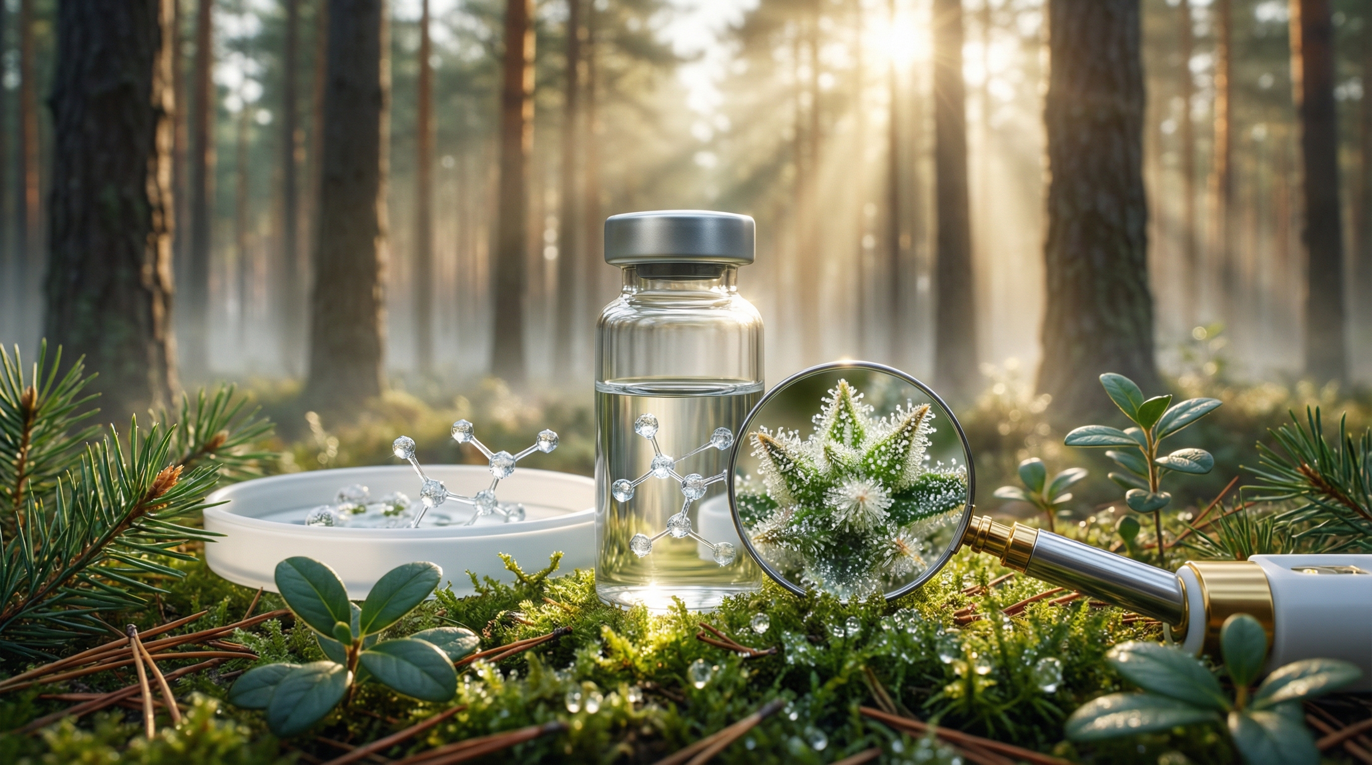 Pinene gives pine forests, rosemary, and certain cannabis strains their characteristic sharp, refreshing aroma