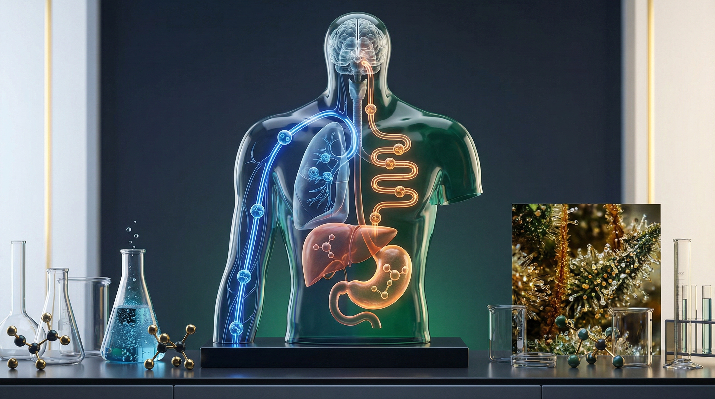 THC takes two completely different routes depending on how you consume it