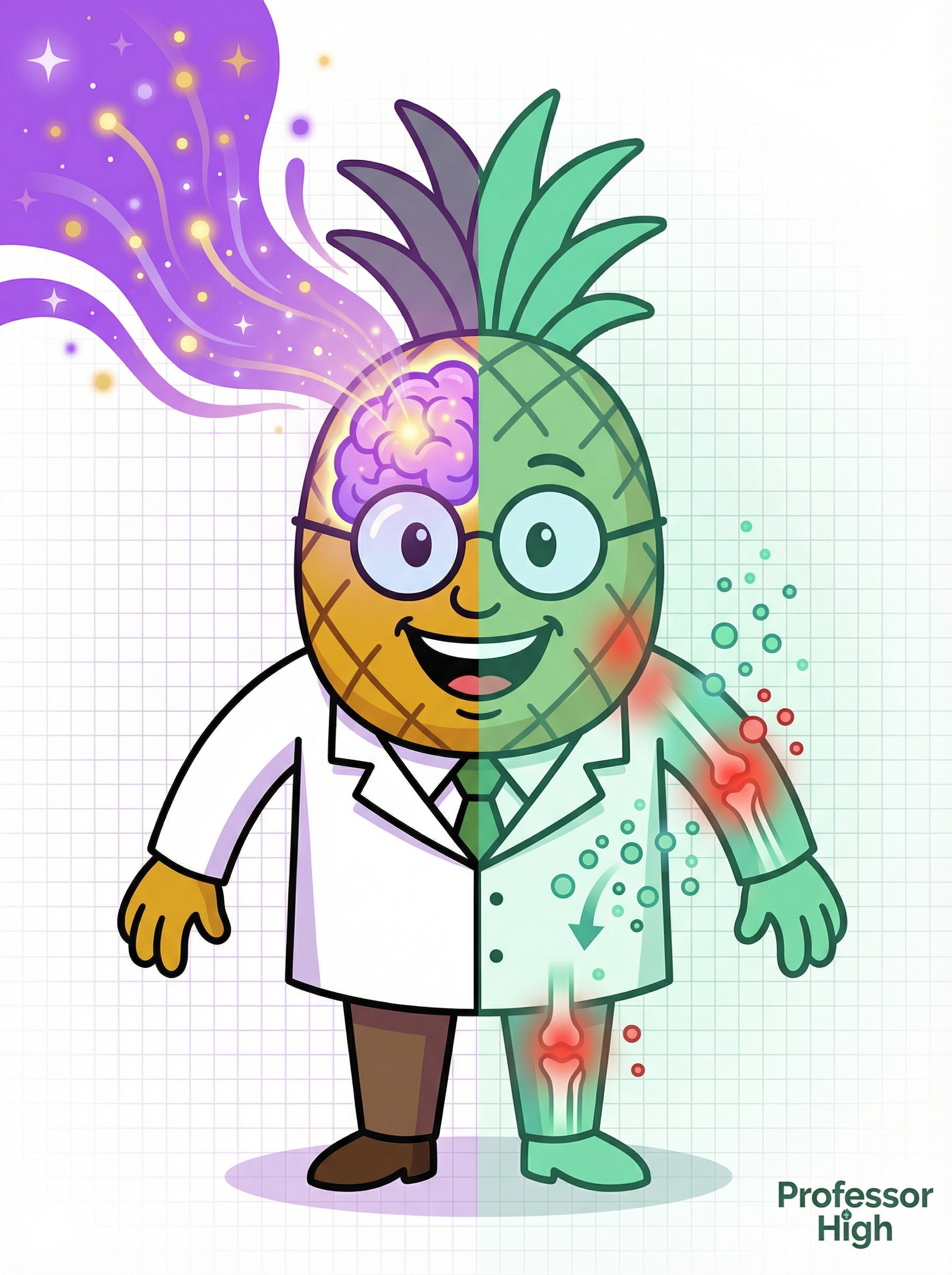 Professor High showing Mood Elevation and Anti-Inflammatory effects