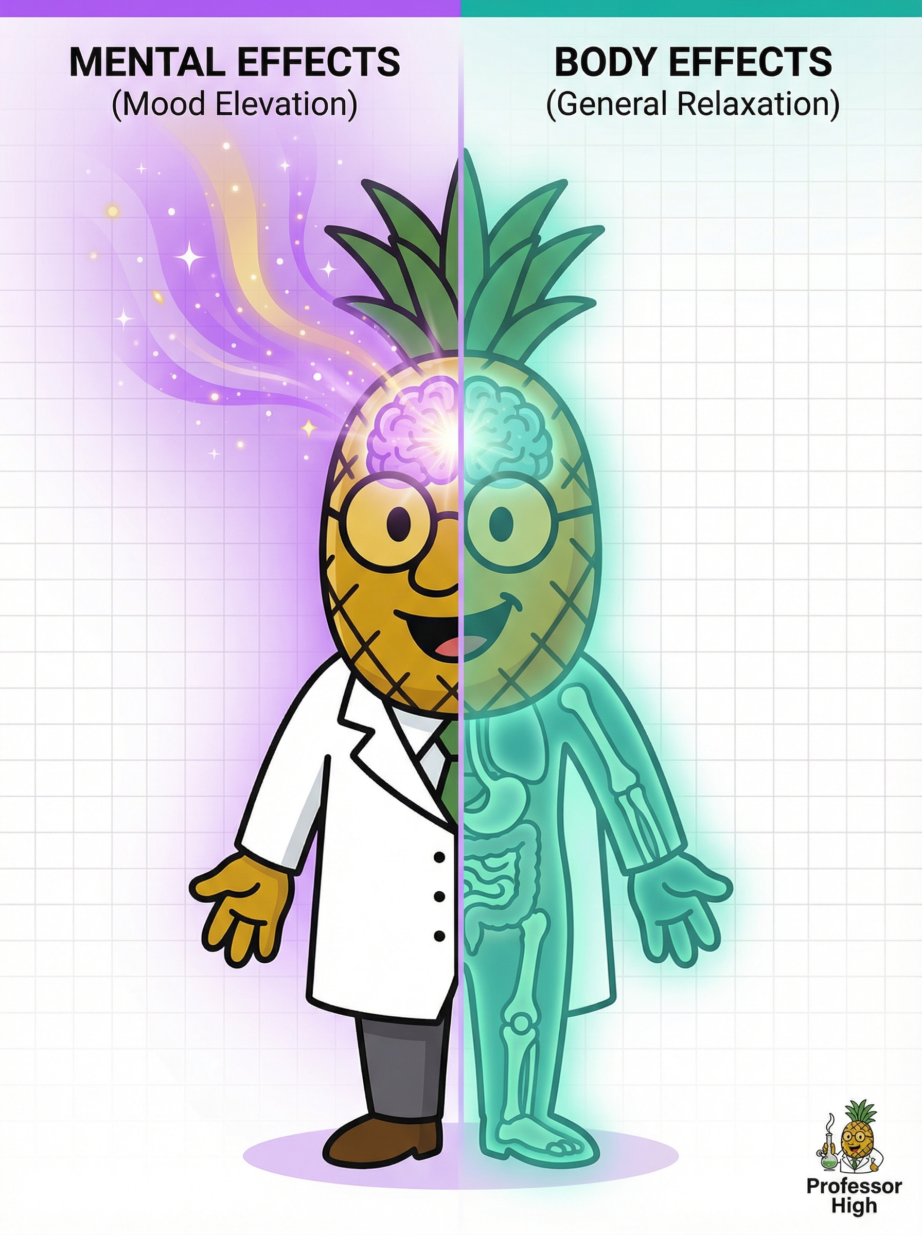 Professor High showing Mood Elevation and General Relaxation effects