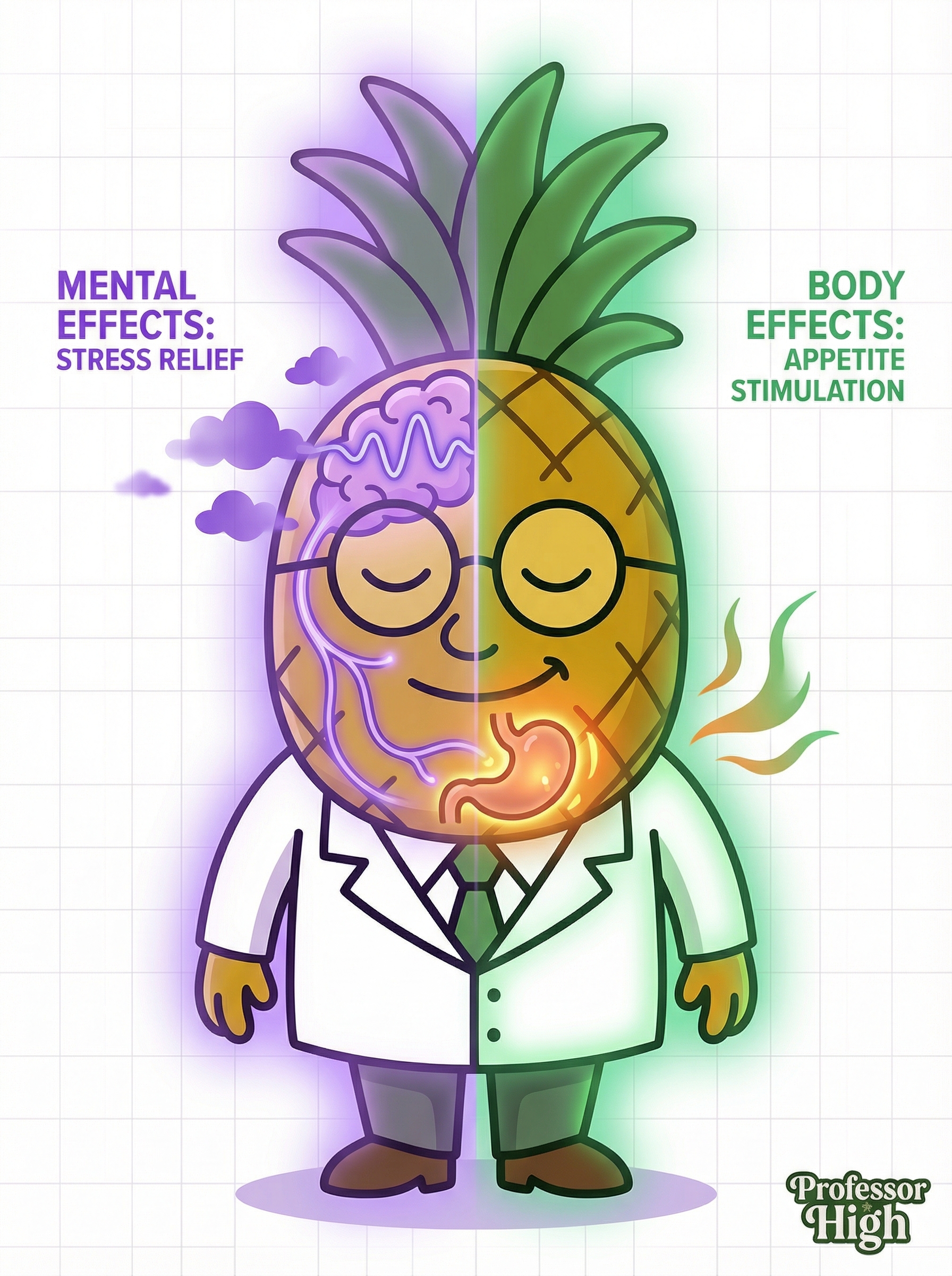 Professor High showing Stress Relief and Appetite Stimulation effects