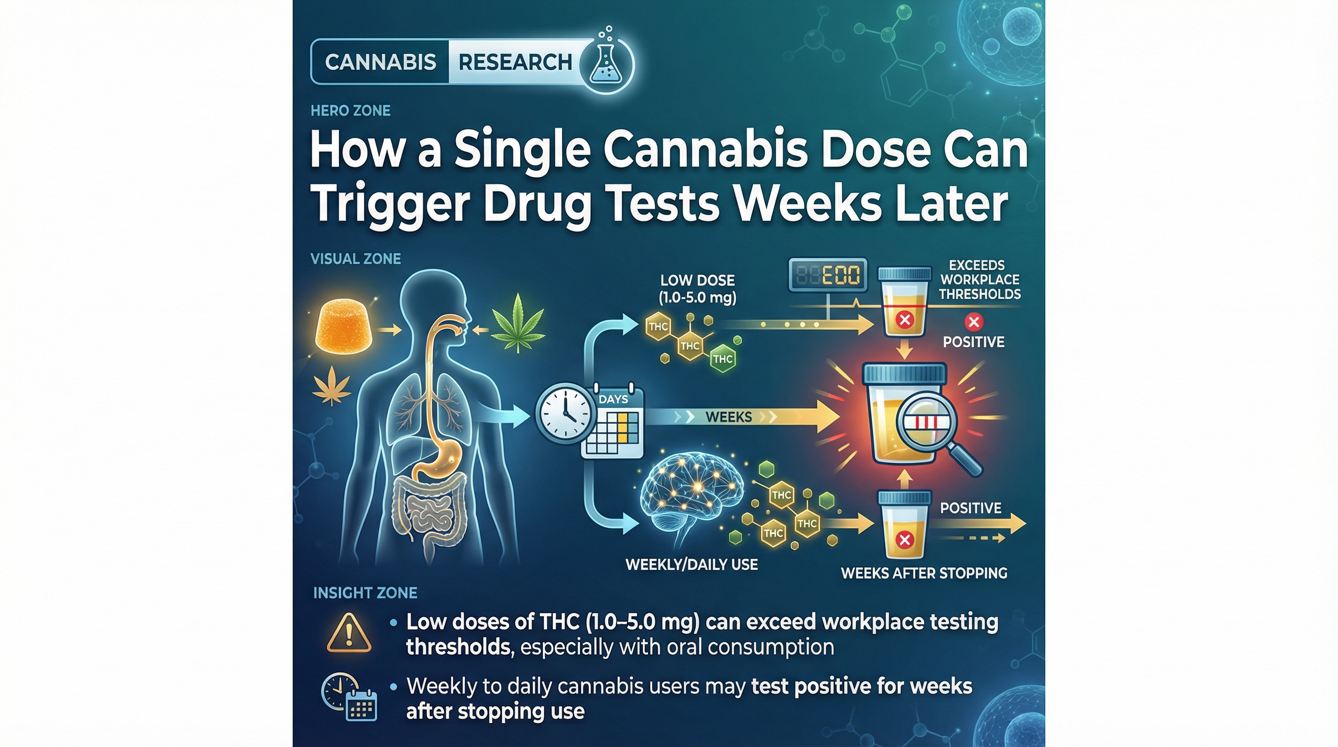 Thumbnail for research paper: How a Single Cannabis Dose Can Trigger Drug Tests Weeks Later